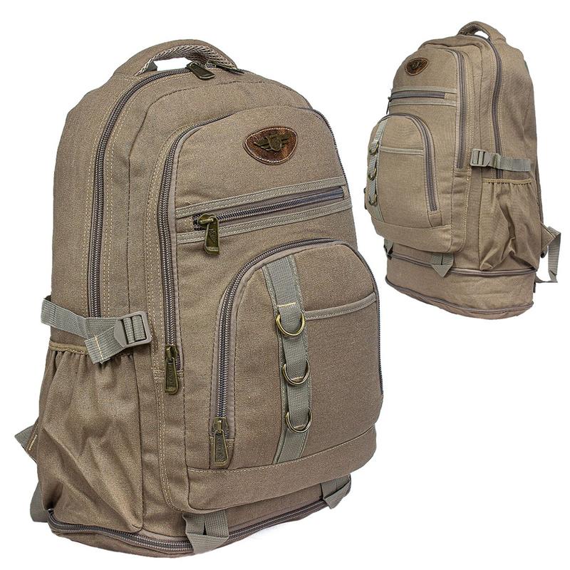 Mochila De Lona 60 Litros Com Zíper Expansor Super Reforçada - KVN